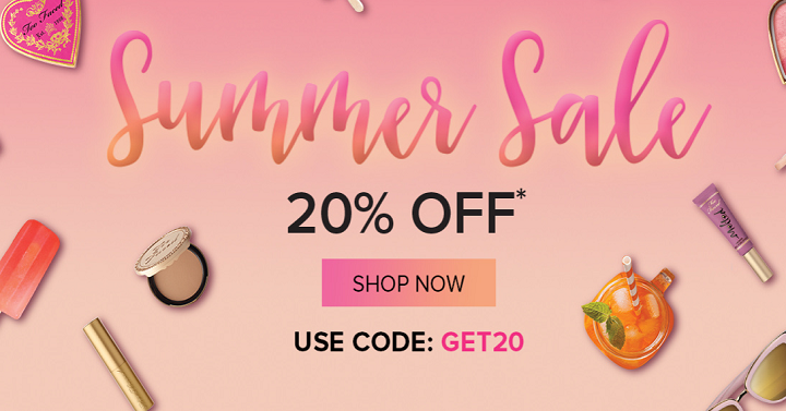 Too Faced: Save 20% Off Everything During Their Summer Sale!