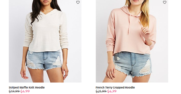 YAY! Charlotte Russe: FREE Shipping on Your Entire Purchase! Women’s Shirts & Hoodies Only $4.99 Shipped!