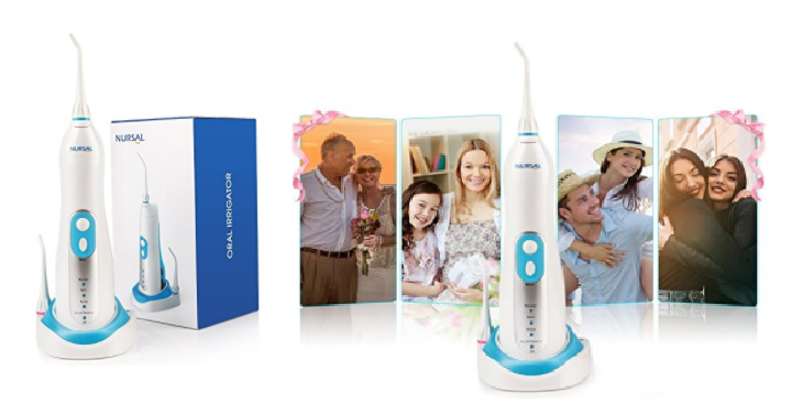 NURSAL Rechargeable Oral Irrigator/Water Flosser Only $27.99 Shipped! (Reg. $37.99)