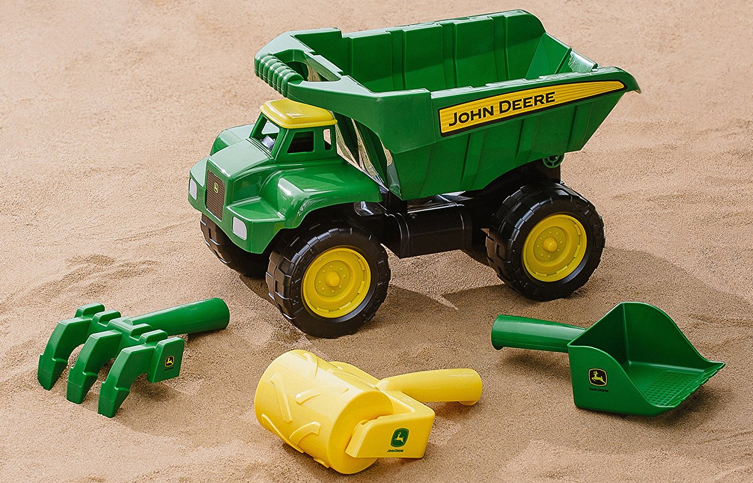 John Deere 15″ Big Scoop Dump Truck with Sand Tools Down to $14.98!