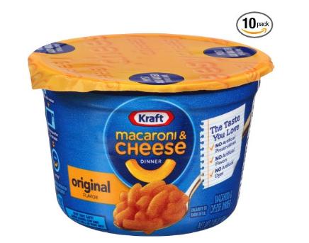 Kraft Easy Mac Original Cheese, 2.05-Ounce Microwavable Cups (Pack of 10) – Only $5.60!