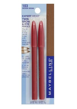 Maybelline New York Expert Wear Twin Brow and Eye Pencils, 103 Medium Brown, 0.06 Ounce – Only $1.34!