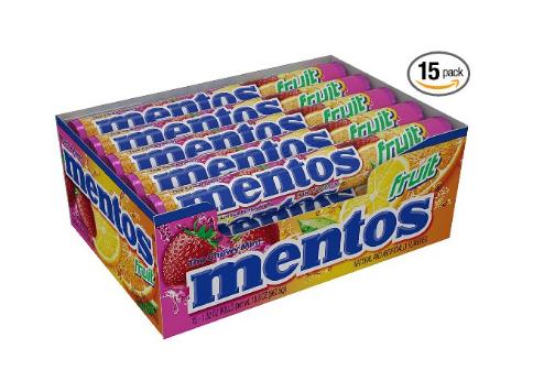 Mentos Rolls, Mixed Fruit (Pack of 15) – Only $6.57!
