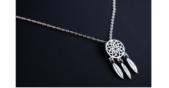 Women’s Round Hollow Out Feather Shape Pendant Necklace Only $1.57 Shipped!
