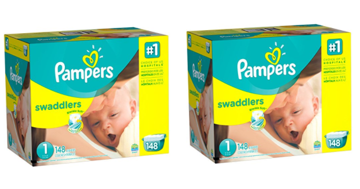 Pampers Swaddlers Diapers Size 1 (148 Count) Only $11.18 Shipped! That’s Only $0.07 Each= Stock up Price!