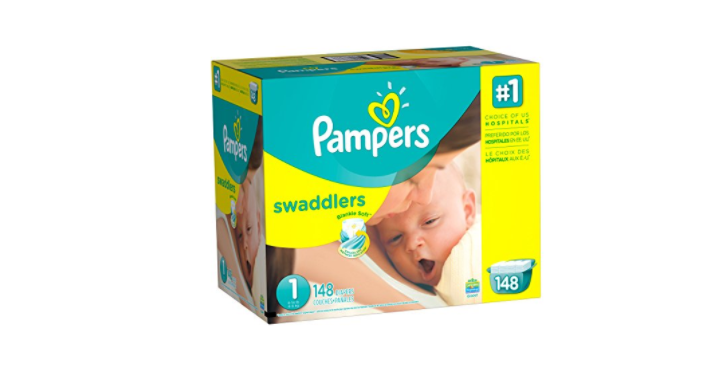 RUN! Pampers Swaddlers Diapers Size 1 (148 Count) Only $11.77 Shipped! Stock up Price!