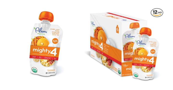 Plum Organics Mighty 4, Organic Toddler Food 4 oz. pouch (Pack of 12) Only $11.70 Shipped! That’s Only $0.97 Per Pouch!