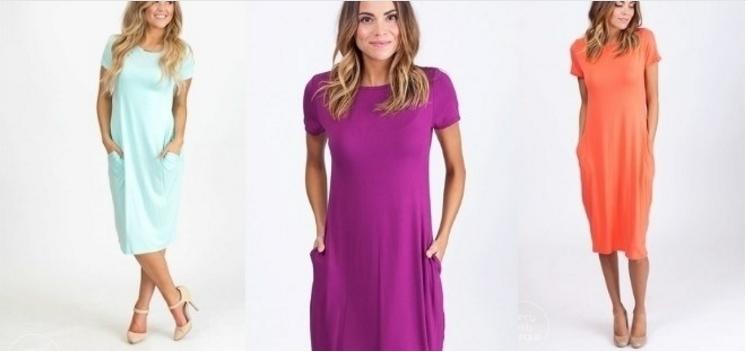 Pocket Midi Dress – Only $19.99!