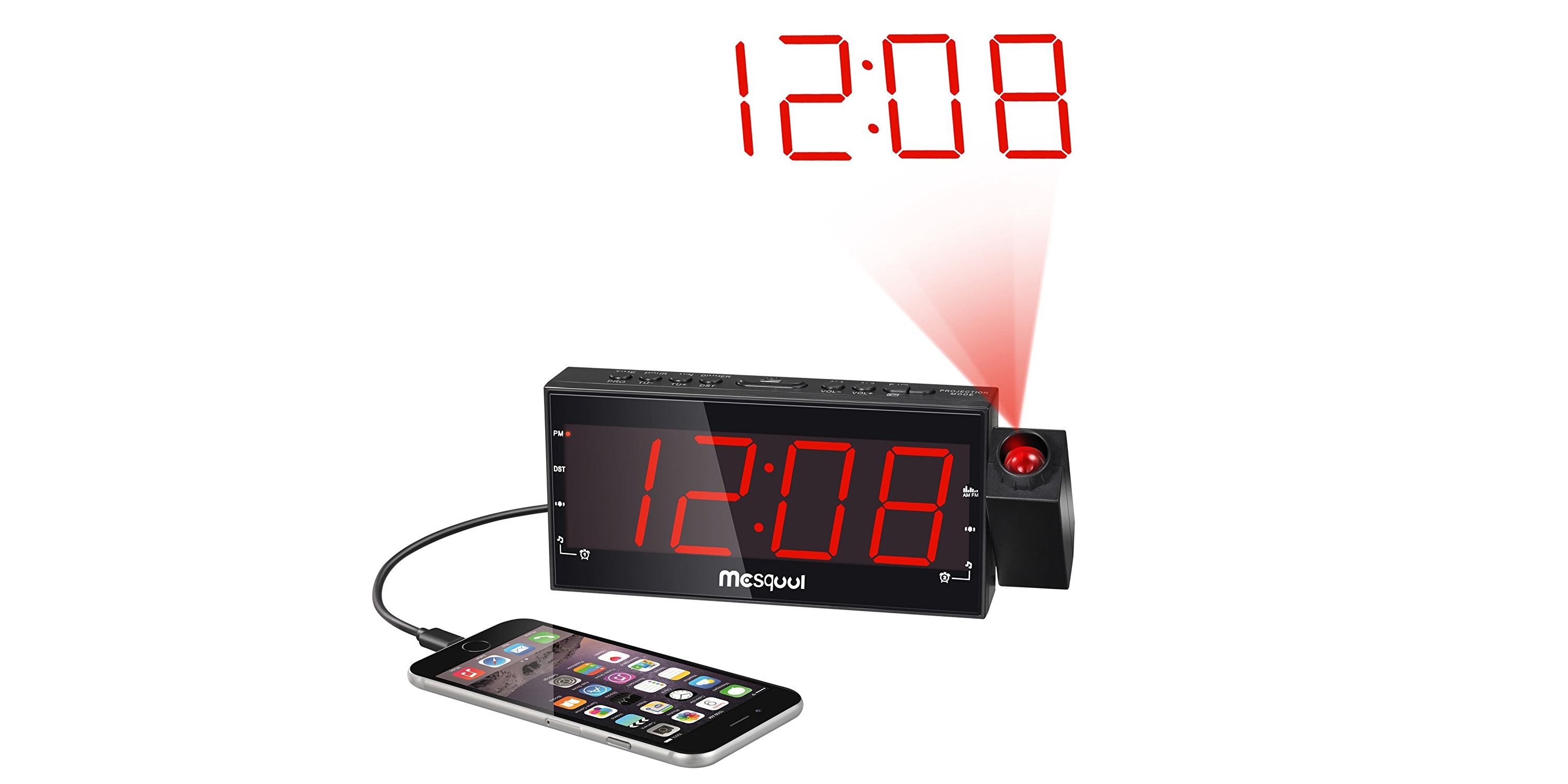 Digital Projection Alarm Clock Radio Only $15.74!