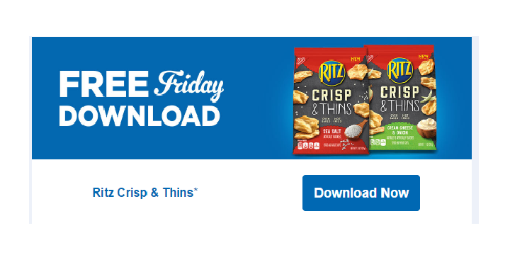FREE Ritz Crisp & Thins! (Download Today, May 19th Only)