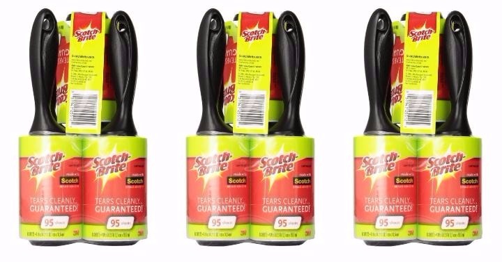Scotch-Brite Lint Roller, 95 Sheets, 5 Count – Only $11.36!