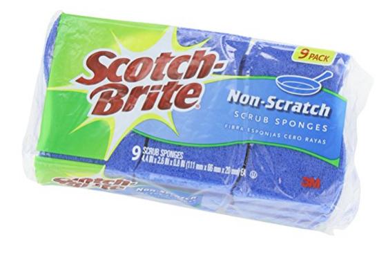 Scotch-Brite Scrub Sponge, Non-scratch, 9-Count (Pack of 2) – Only $9.45!