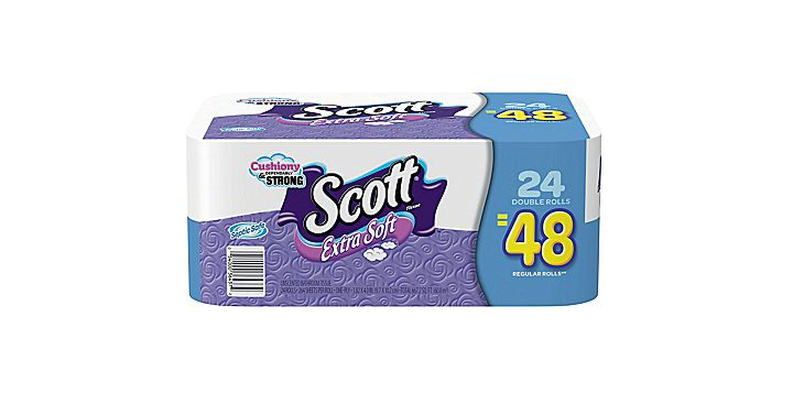 Scott 1-Ply Extra Soft Bath Tissue Rolls 24/Pack Only $8.99! (Reg. $15.99) That’s Only $0.18 per Regular Roll!