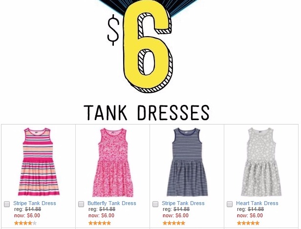 $6 Tank Dresses + 50% Off Swim and Tees + FREE Shipping From Crazy 8!!