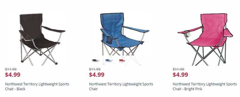 Northwest Territory Lightweight Sports Chairs Only $4.99!