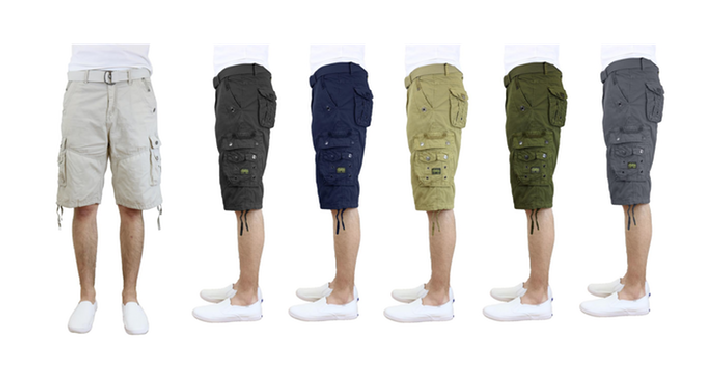 Men’s Cargo Shorts with Belt Only $17.99 Shipped! (Reg. $68)