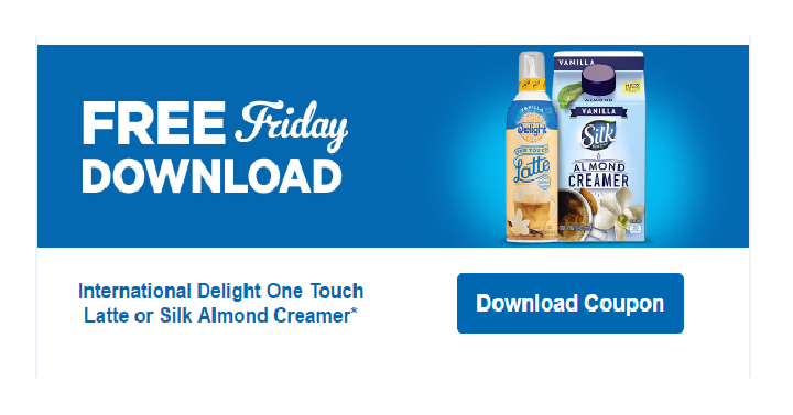 International Delight One Touch Latte OR Silk Almond Creamer for FREE! (Download Coupon Today, May 26th Only)