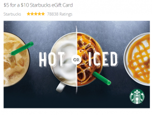 Groupon: $10 Starbucks Card eGift Only $5! (Check Your inbox!)