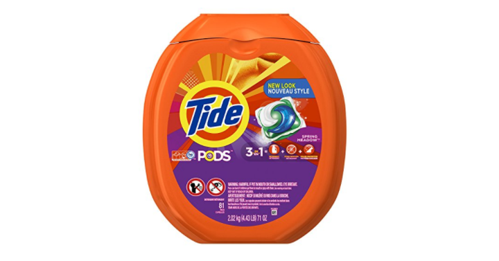 Tide PODS Spring Meadow HE Turbo Laundry Detergent Pacs 81-load Tub Only $15.97 Shipped!