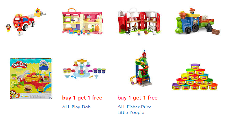 HOT! Toys R Us: ALL Play-Doh & Fisher Price Little People Sets are Buy 1 Get 1 FREE!!