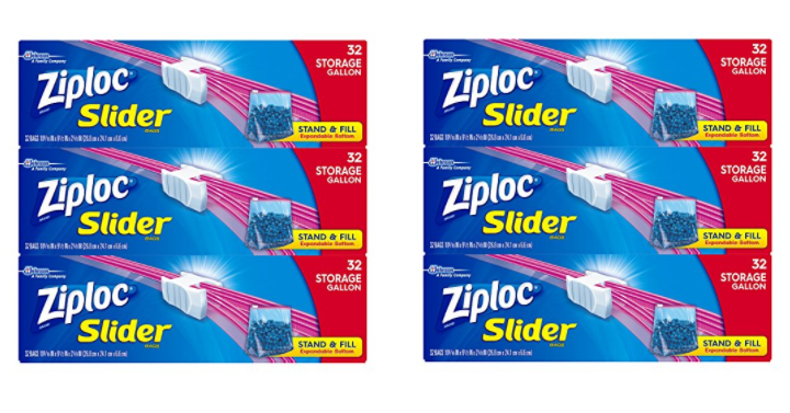 Ziploc Slider Storage Bags, Gallon Size, 96 Count Only $9 Shipped!
