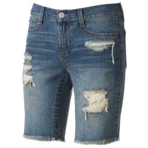 Kohl’s 15% off Code! Earn and Spend Kohl’s Cash! Stack Codes! Juniors’ Mudd Crochet Ripped Bermuda Jean Shorts – Just $12.74!