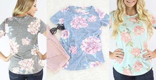 Everyday Floral Tee from Jane – Just $12.99!