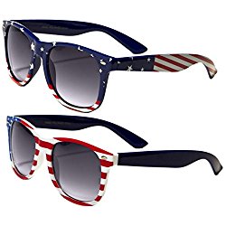 2 Pairs Classic American Patriot Flag Wayfarer Sunglasses – Just $11.95!