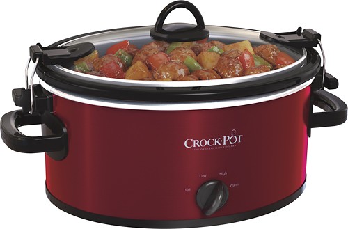Crock-Pot 4-Quart RED Oval Slow Cooker – Just $17.99!