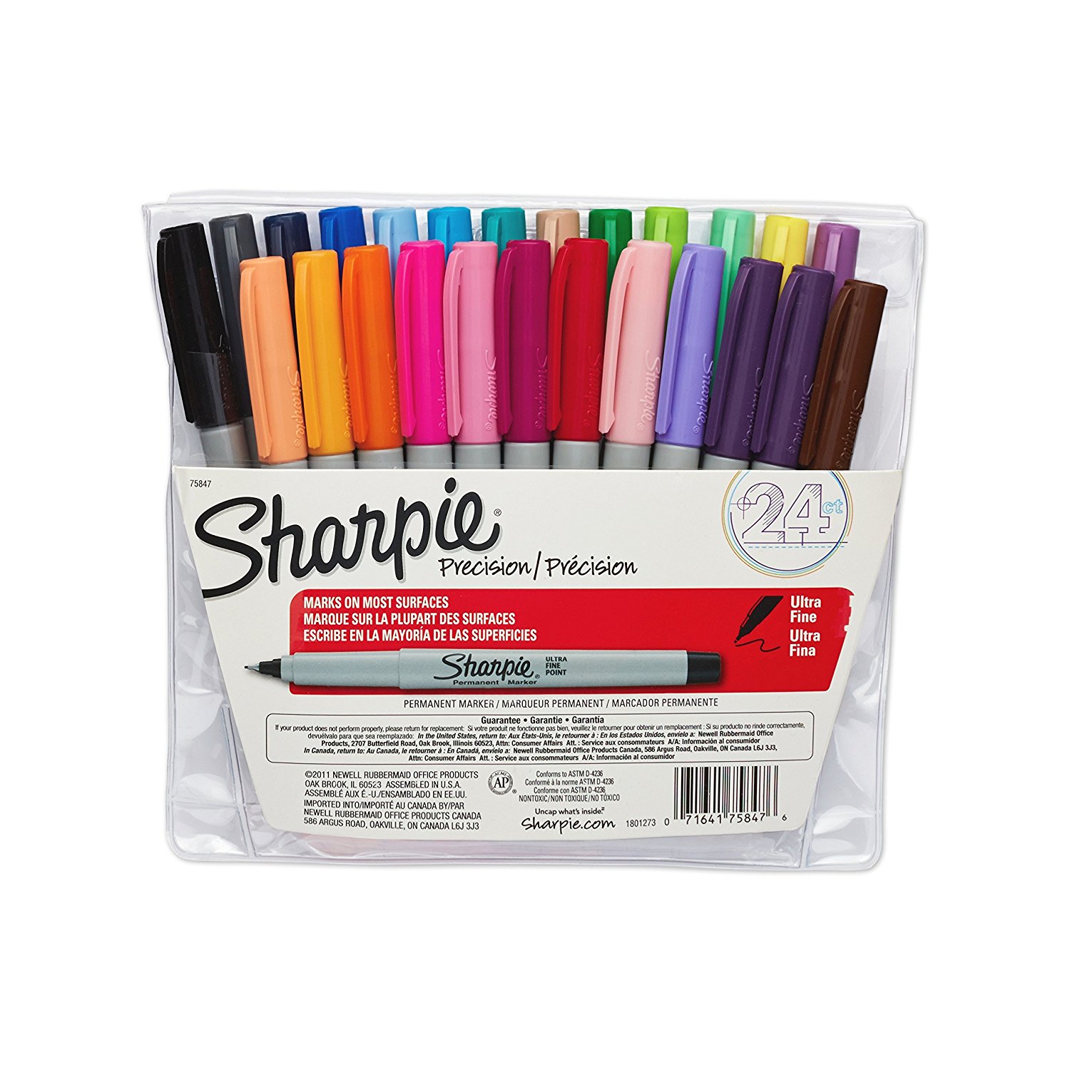 Sharpie Permanent Markers, Ultra Fine Point 24-Count – Just $9.36!