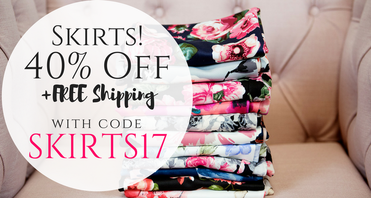 Fashion Friday! Skirts for 40% Off (Starting under 12!!)! Free shipping!