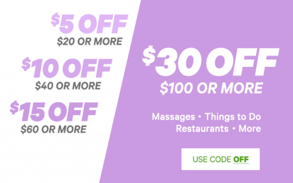 Groupon: Buy More Save More Today Only! $5 off $20, $10 off $40, $15 off $60 & $30 off $100!