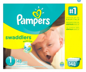 HOT! Pampers Swaddlers Size 1 Diapers 148-Count Just $14.71! That’s $0.10 Each!