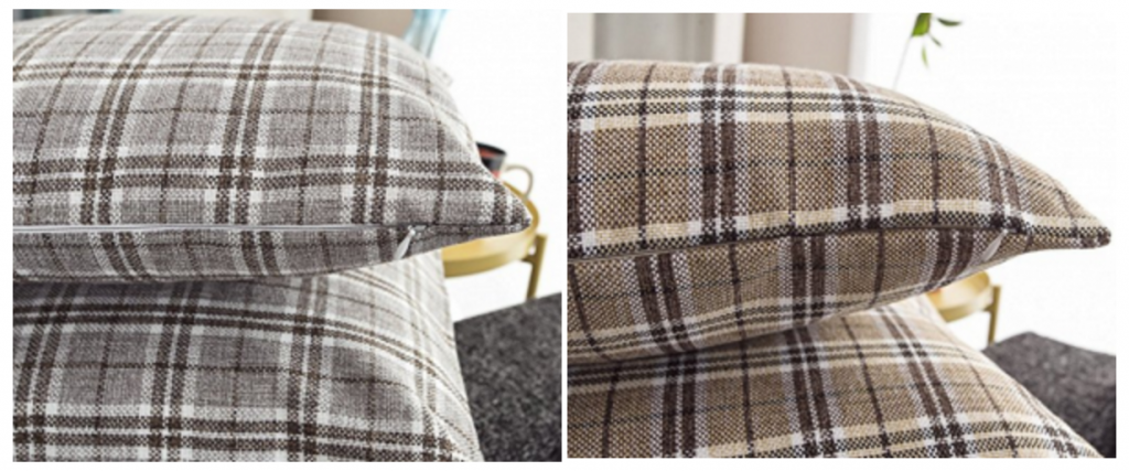 Set Of Two Plaid 24×24 Pillow Covers Just $4.95! Just $2.47 Each!