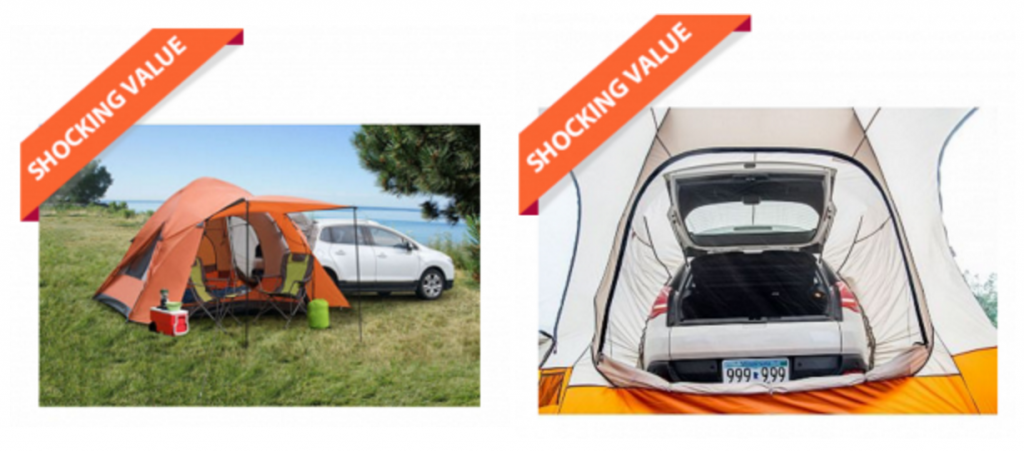 SUV, CUV, or Minivan Backroadz Universal Vehicle Sleeve/Tent Just $129.98! (Reg. $259.98)