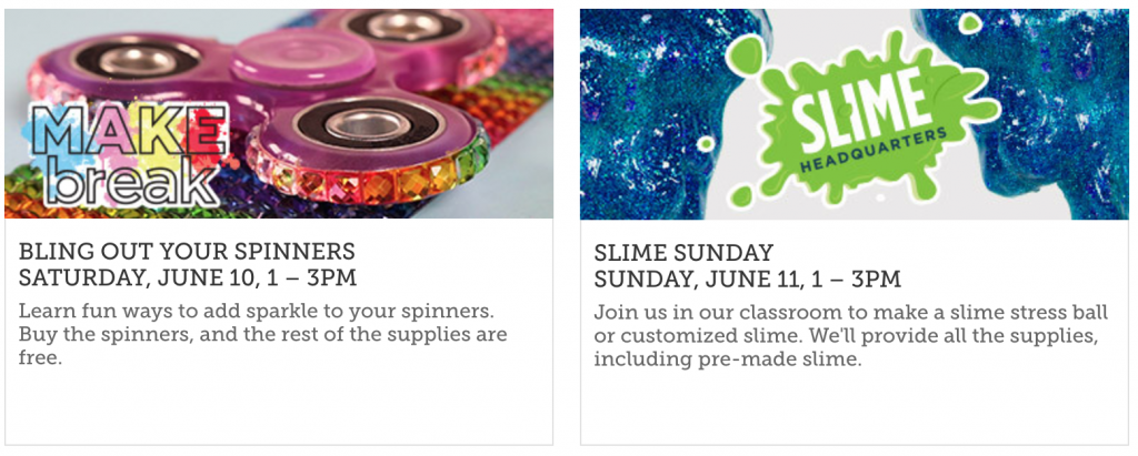 Bling Out Spinners & Slime Sunday Classes For Kids At Michaels Crafts!