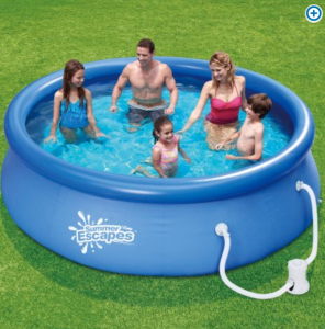 Summer Escapes Quick Set Round Above Ground Swimming Pool w/ Pump System Just $48.00!
