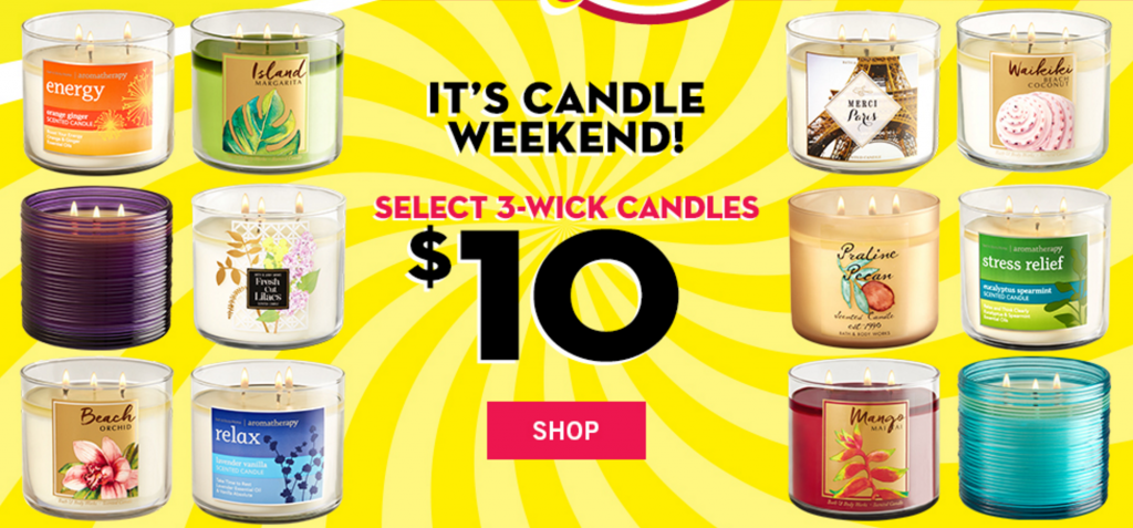 Select 3-Wick Candles Just $10 & 20% Off Orders of $25 Or More At Bath & Body Works!