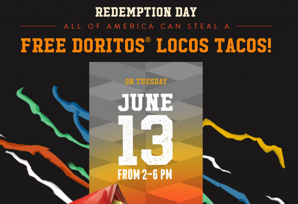 FREE Doritios Locos Tacos June 13th!