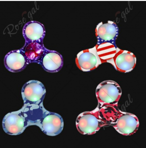 Patterned Fidget Spinner with Flashing LED Lights Just $3.15 Shipped!