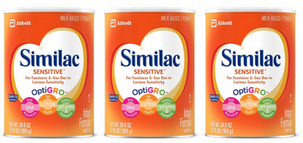 Similac Sensitive Infant Formula with Iron, Powder, One Month Supply 3-Pack Just $57.96!