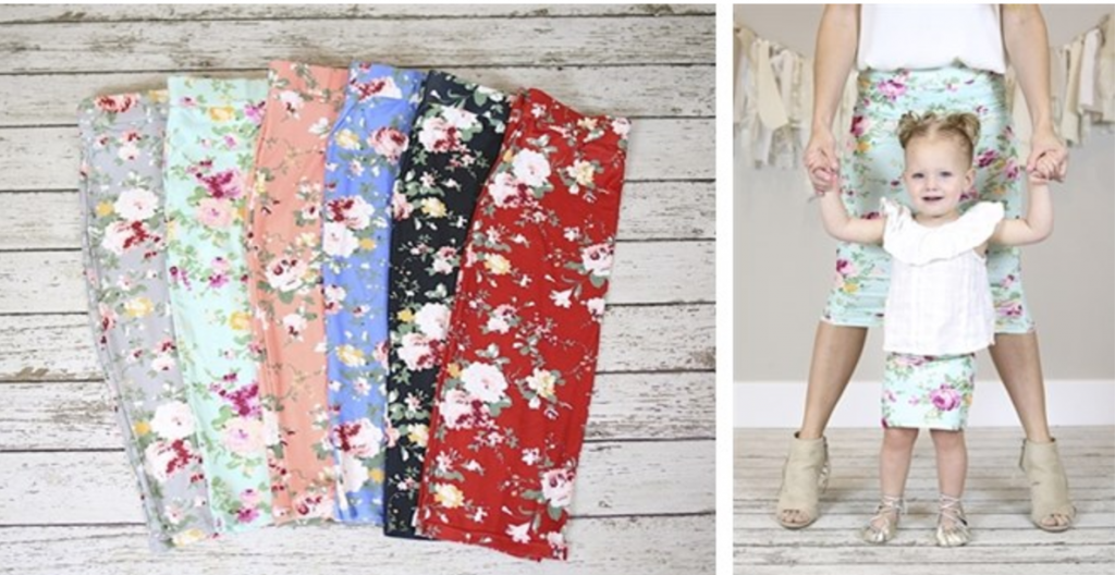 Adult/Child Mommy & Me Floral Skirts Just $9.99!