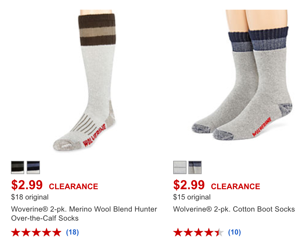 Woverine 2-pack Merino Wool Socks Just $2.99! (Reg. $18.00)