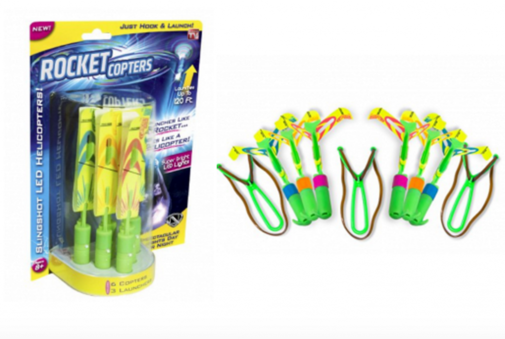 Rocket Copters – The Amazing Slingshot LED Helicopters Just $7.88!