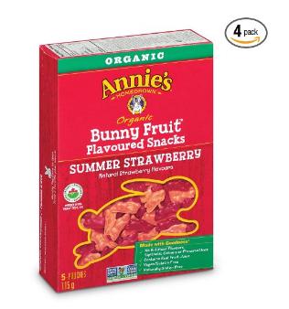 Annie’s Organic Bunny Fruit Snacks, Summer Strawberry, 5 Pouches (Pack of 4) – Only $11.13!