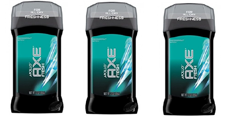 Axe Fresh Deodorant Stick, Apollo (Pack of 6) Only $4.77!