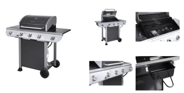 BBQ Pro 3 Burner Slate Gas Grill with Searing & Side Burners Only $169.99!