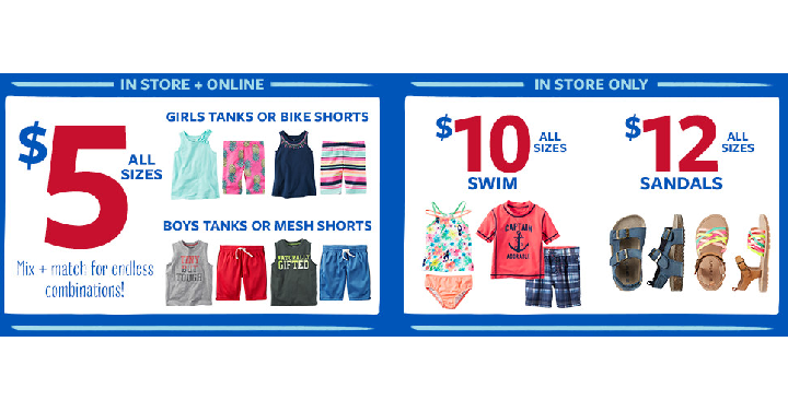 HOT! Carter’s: Shorts & Tanks Only $5 Shipped! Clearance Starts at $2.79 Shipped!