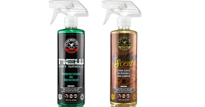Chemical Guys New Car Scent and Leather Scent Combo Pack (16 oz) Only $10.57!