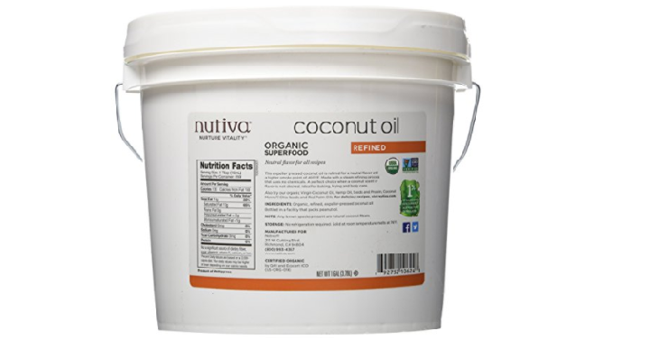 Nutiva Organic Coconut Oil, Refined, 1 Gallon Only $18.79!